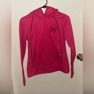 Tapout Pink Pullover Hoodie with Black Trim